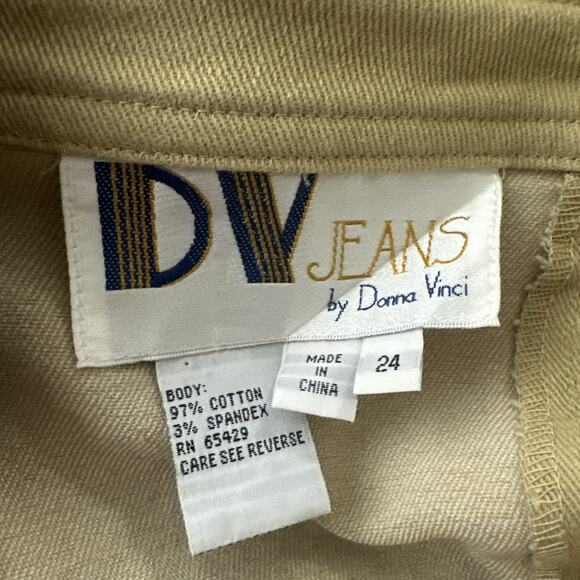 Vintage DV DONNA VINCI JEANS Skirt Womens 24 Tan Maxi Flare Stretch Retro Y2K - Picture 6 of 9